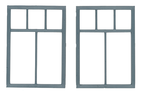 Commercial Windows -- 5-Pane, Scale 56 x 82"  142 x 208cm pkg(2)