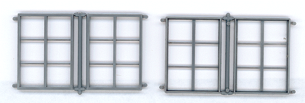 Masonry Windows pkg(4) -- 6-Pane, Scale 48 x 65"  122 x 165cm
