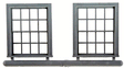 Windows -- Double-Hung, 8-Over-8, Scale 35 x 45"  88.9 x 114cm pkg(4)