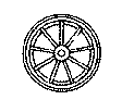 Cast Iron Railcar Wheels -- 20", 9-Spoke