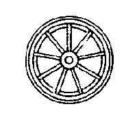 Cast Iron Railcar Wheels -- 20", 9-Spoke
