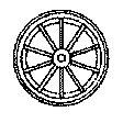Cast Iron Railcar Wheels -- 20", 10-Spoke