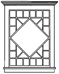 Window -- Diamond Patterned w/"Glass"