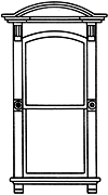 Window -- Victorian 2-Pane Arch w/"Glass"