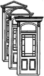 Door -- Victorian w/Box Pediment