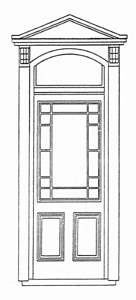 Door -- Victorian w/Triangular Pediment