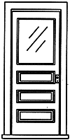 Operating Three-Panel Door -- Without Transom