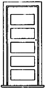 Five-Panel Door/Frame -- 30"