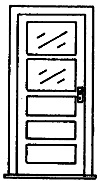 36" Door -- With Two-Pane Window
