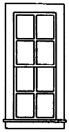 Double-Hung Windows -- Eight-Pane, 27 x 64"