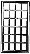 Masonry Window -- 24-Pane, 4 x 8'