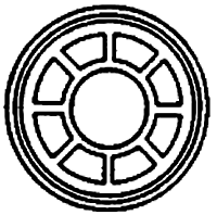 Round Masonry Windows -- Nine-Pane, 48" Diameter