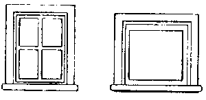 Short Caboose Cupola Windows -- Rio Grande pkg(4)