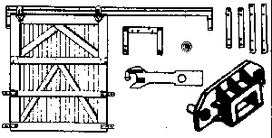 Freight Car Hardware Set -- DRGW Stock Car
