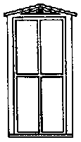 Window -- Durango Station, 4-Pane, Scale 36 x 87"  91.4 x 221cm pkg(8)