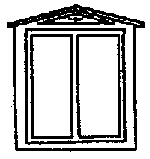 Window -- Durango Station 2-Pane, Scale 36 x 44"  91.4 x 112cm pkg(8)