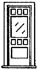 Door -- 30" Wide w/Window & Separate Frame pkg(3)