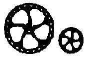 Brake Wheel -- Denver, Rio Grande & Western 16" Style pkg(4)