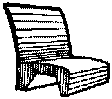 Coach Seats for Narrow Gauge -- DRGW Style w/One Wood End