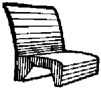 Coach Seats for Narrow Gauge -- DRGW Style w/One Wood End