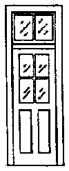 Door -- 4-Pane Window w/Transom