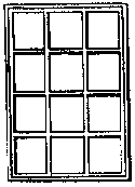 Window -- Single-Sash, 12-Pane, Scale 72 x 103"  183 x 262cm pkg(4)