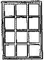 Window -- Single-Sash, 12-Pane, Scale 72 x 103"  183 x 262cm pkg(4)