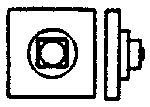 Nut-Bolt-Washer (Plastic) -- 2-1/2" Nut w/6" Square Washer pkg(100)