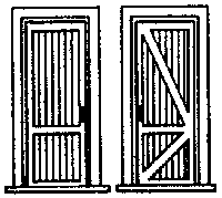Door -- With Frame & 2 Tounge-And-Groove Panels