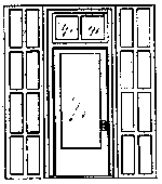 Door -- 4'2 x 9'7" Single w/Iron Shutters