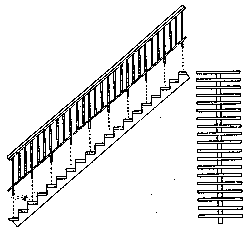 35-Degree Concrete & Steel Staircase -- With Open Risers