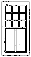 Windows - Rio Grande Southern -- Ophir Station Style, 11-Pane, Scale 36 x 76"  91.4 x 193cm pkg(8)