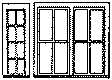Windows -- Rio Grande Southern Ophir Station 8 Pane 24 x 82" & 72 x 82" pkg(4)