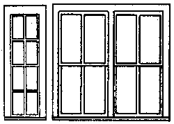 Windows -- Rio Grande Southern Ophir Station 8 Pane 24 x 82" & 72 x 82" pkg(4)