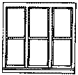 Windows -- Six-Pane, Double-Hung, Triple 100 x 92"