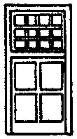 Windows -- Double, 8-Pane, Scale 63 x 69"  160 x 175cm pkg(4)-1