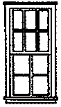 Windows -- Double-Hung - Scale 32 x 70"  81.3 x 178cm pkg(8)
