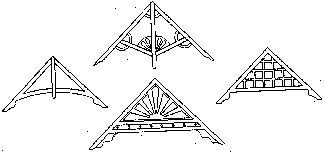 Gable Trim Assortment -- 4 Styles, 2 Each