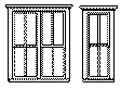 Window -- 4-Pane Single, 8-Pane Double pkg(2)