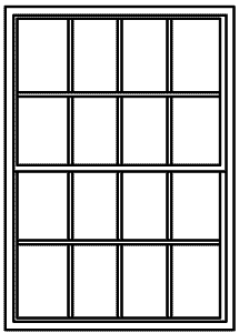 Masonry Windows pkg(8) -- 8-Over-8, Scale 48 x 68"  122 x 173cm