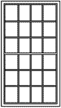Masonry Windows pkg(8) -- 12 over 12; Scale 48 x 86"