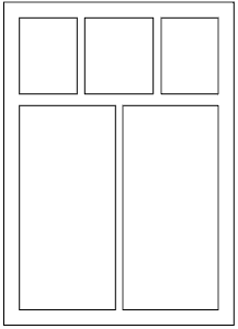 Window for Pool Hall -- 3-1 Light, Scale 56 x 82"  132 x 208cm pkg(4)