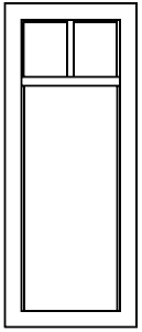 3-Pane Windows -- 2-Over-1, Scale 27 x 78"  68.6 x 198cm pkg(6)