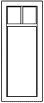 3-Pane Windows -- 2-Over-1, Scale 27 x 78"  68.6 x 198cm pkg(6)