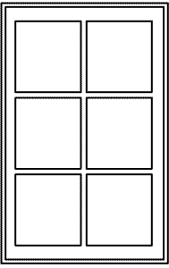 6-Light Masonry Windows -- Scale 42 x 72" pkg(6)
