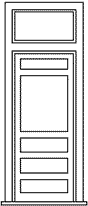 Door w/Frame, Window & Transom -- Scale 34' x 6'10"  10.4 x 2.1m pkg(2)