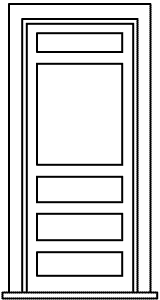 Door w/Frame, Window 34"x 6'-10"  pkg(2)