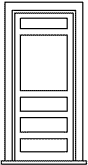 Door w/Frame, Window 34"x 6'-10"  pkg(2)