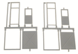 Paneled Door Set w/Transom & Crossbraced Door pkg(2)