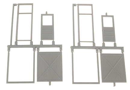 Paneled Door Set w/Transom & Crossbraced Door pkg(2)